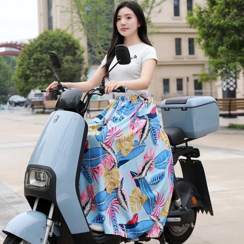 骑车护腿防走光防晒裙子电动车防晒衣夏季电瓶摩托车遮阳半身围裙