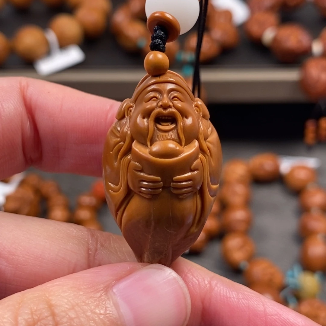 橄榄核手串/手链包衣财神
