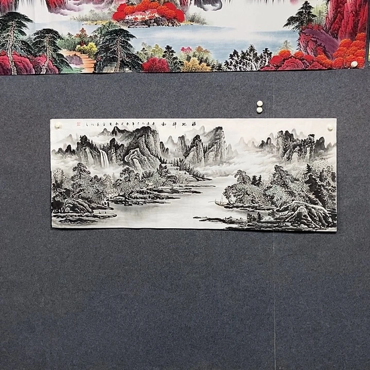 国画小六尺山水一副