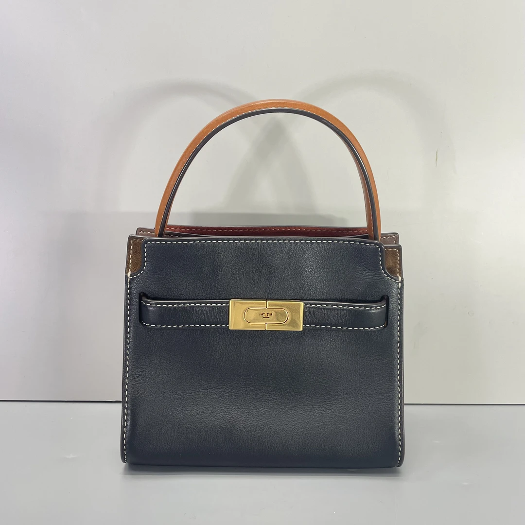 95新 TORY BURCH/汤丽柏琦 黑色迷你手提包19X16X9cmM120201