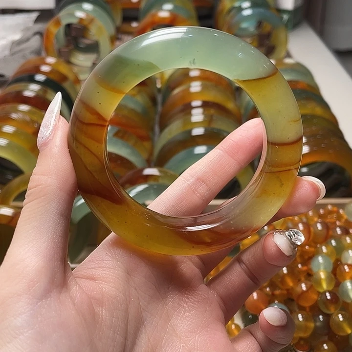 蛇纹石玉未镶嵌手镯54.6