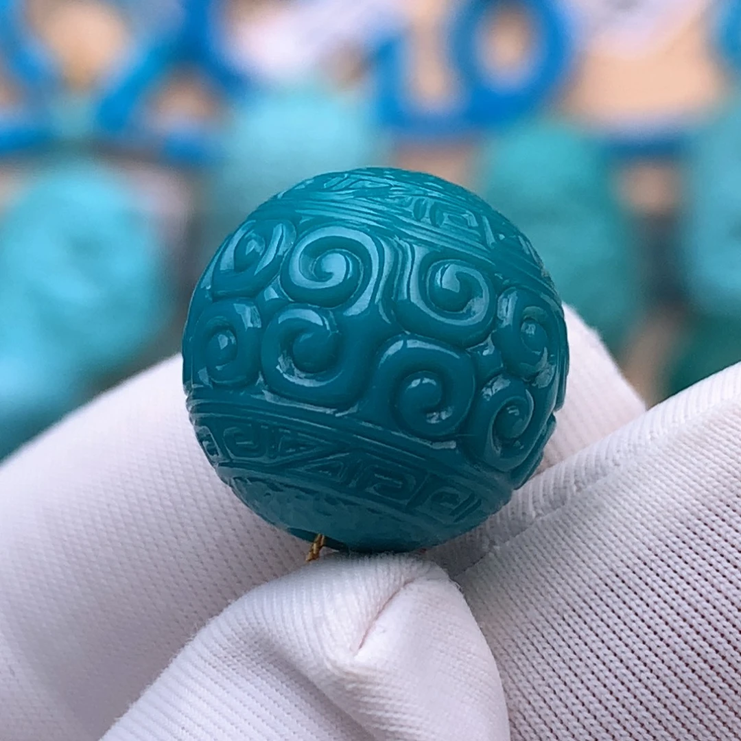 绿松石未镶嵌珠宝奇石13.9mm