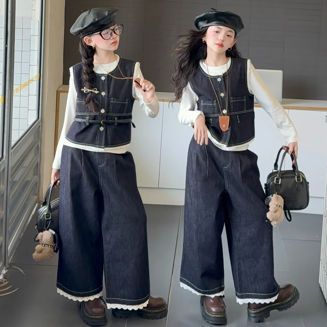 女童春秋季套装2025新款儿童洋气韩系中大童网红秋款休闲运动秋装