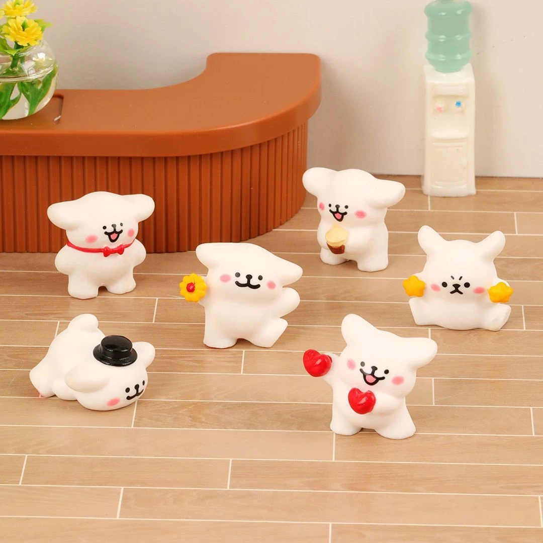 【对对碰 许愿】可爱线条小狗 微景观装饰品 萌粒小摆件治愈系