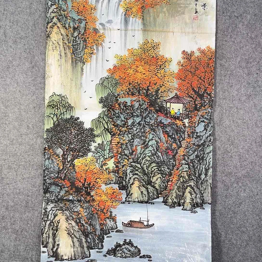 国画701 牡丹之花之叶的颜色与