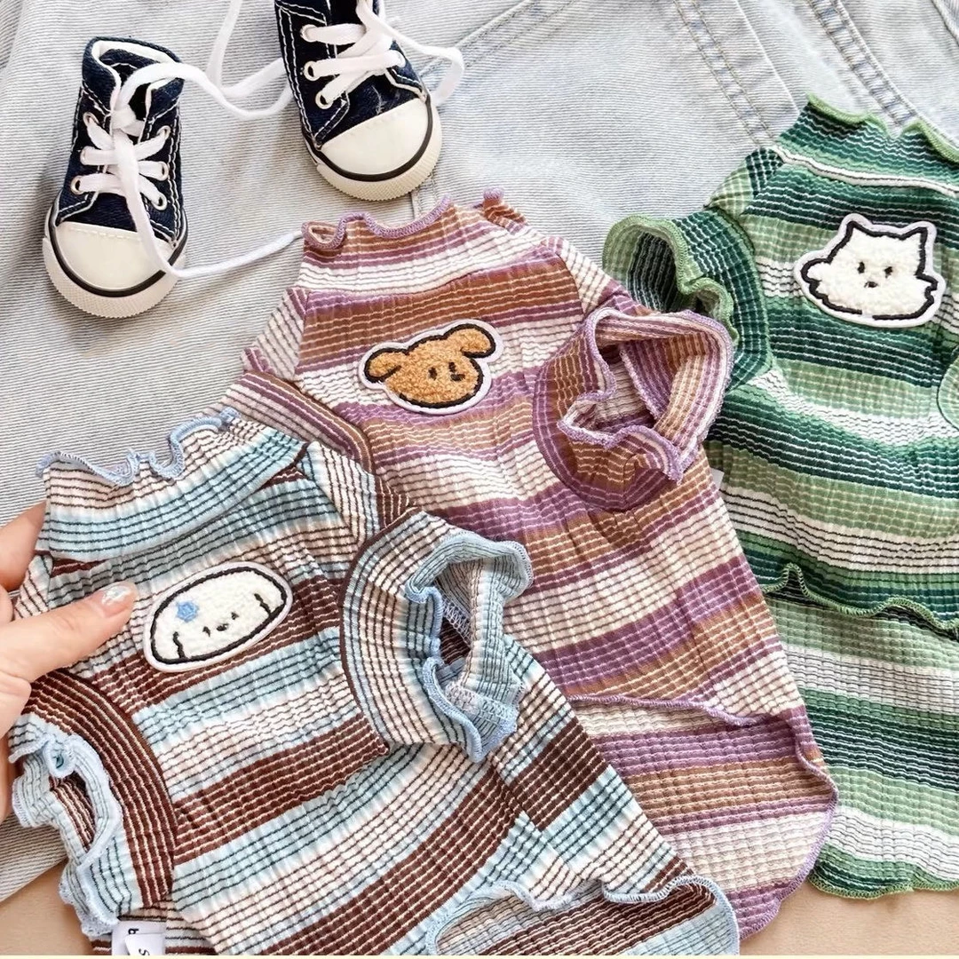 2025新款宠物狗狗衣服泰迪博美雪纳瑞约克夏背心猫咪夏薄款猫衣服