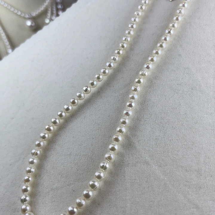 颈饰淡水珍珠银S925镶嵌