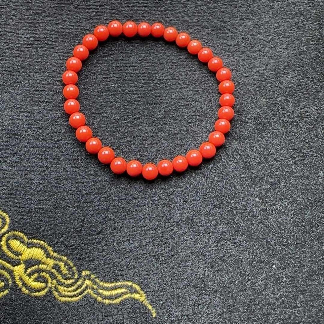 南红玛瑙未镶嵌5mm满色满肉圆珠单圈