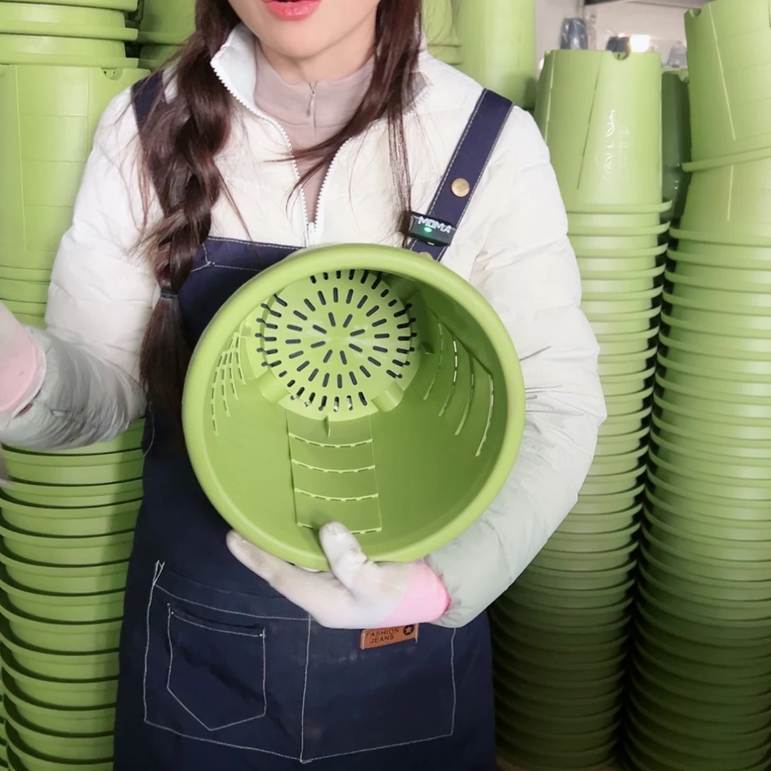 树脂玫瑰盆240#果绿色5个无托