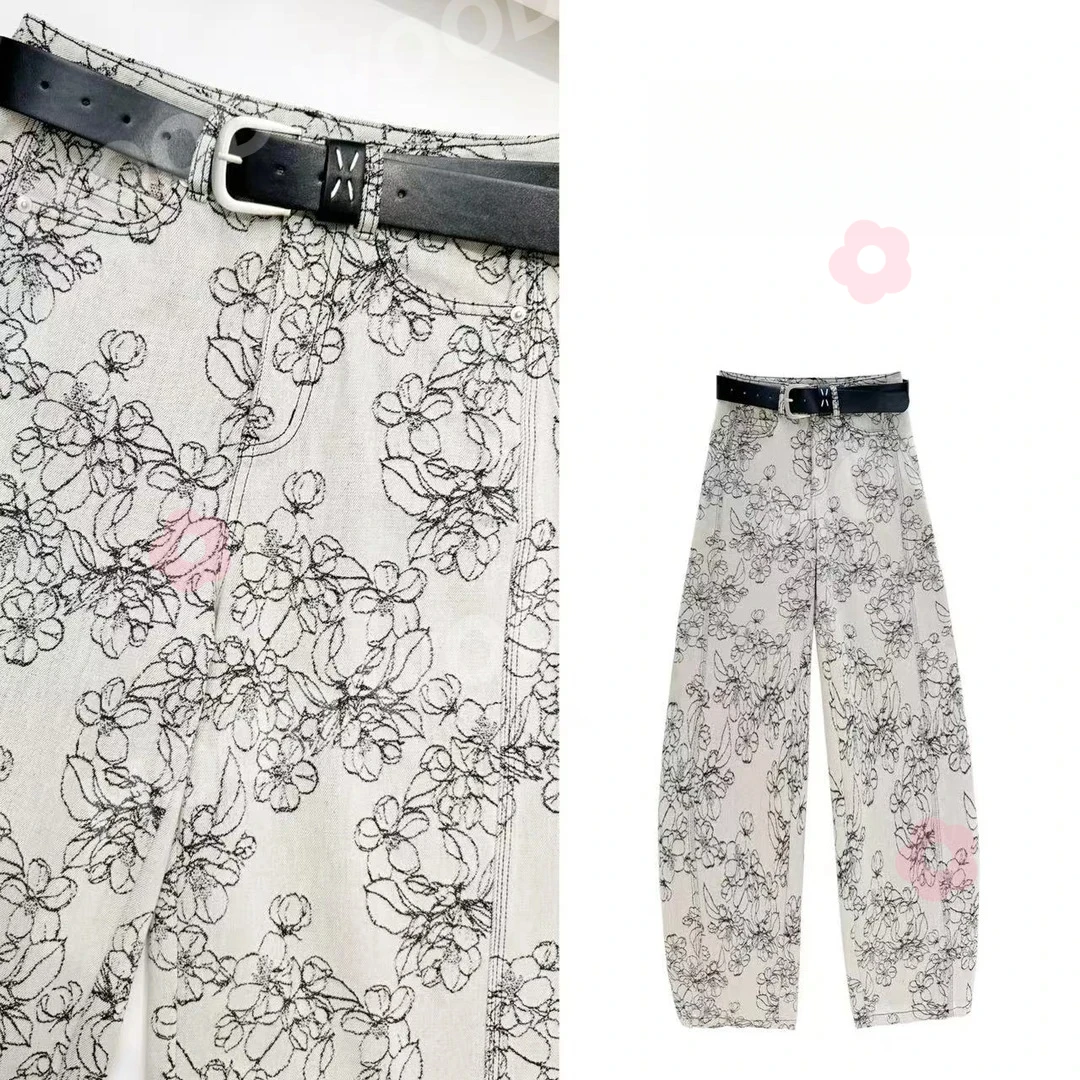 MOOD WOOD 女装熙薇惊羡春满2025春季新款时尚重工刺绣牛仔裤