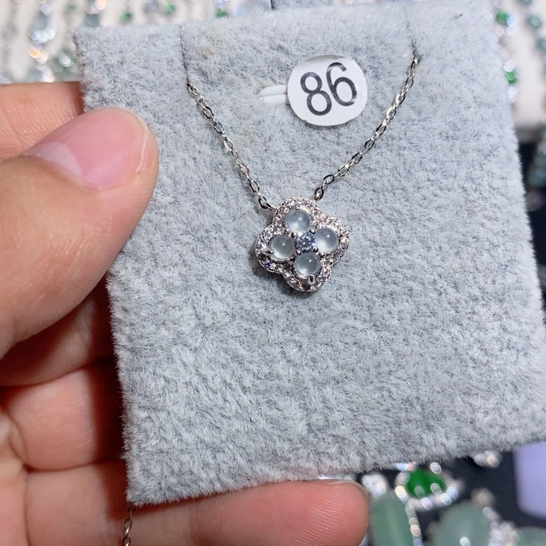 翡翠银S925镶嵌颈饰k j k k