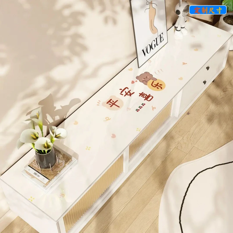 电视柜桌垫长条桌布轻奢高级感裁剪PVC玄关餐边柜鞋柜台面保护垫