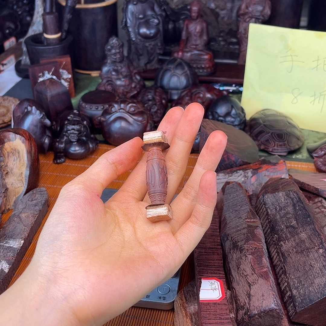 涵***修檀香紫檀（小叶紫檀）天珠未抛光半成品
