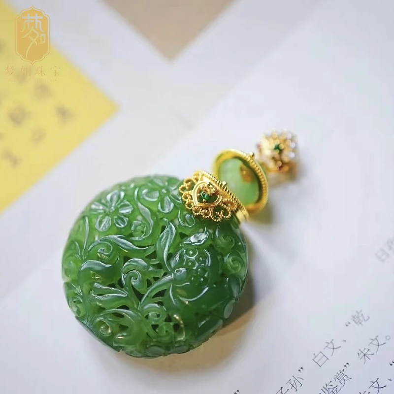 青衿香·925银雕花香囊吊坠MTS气质气质气质贵气珠宝