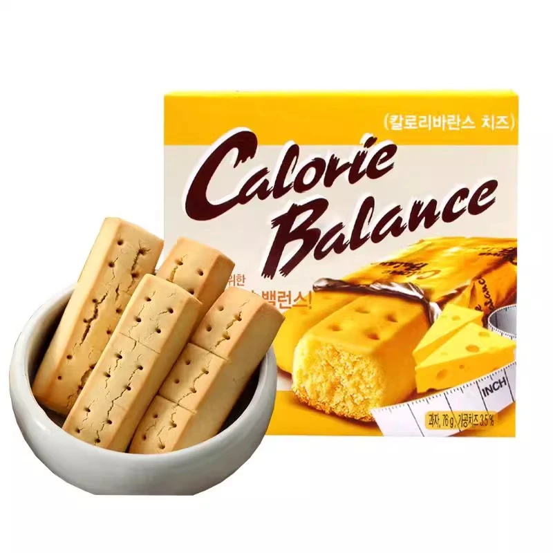 5盒韩国海太奶酪味饼干76g芝士干酪压缩代餐棒早餐饱腹能量棒