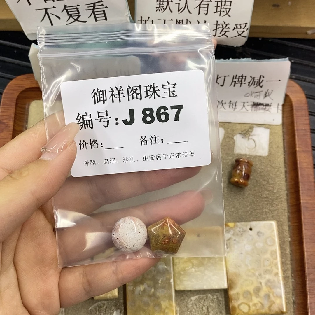 硅化珊瑚（珊瑚玉）未镶嵌颈饰不**夜