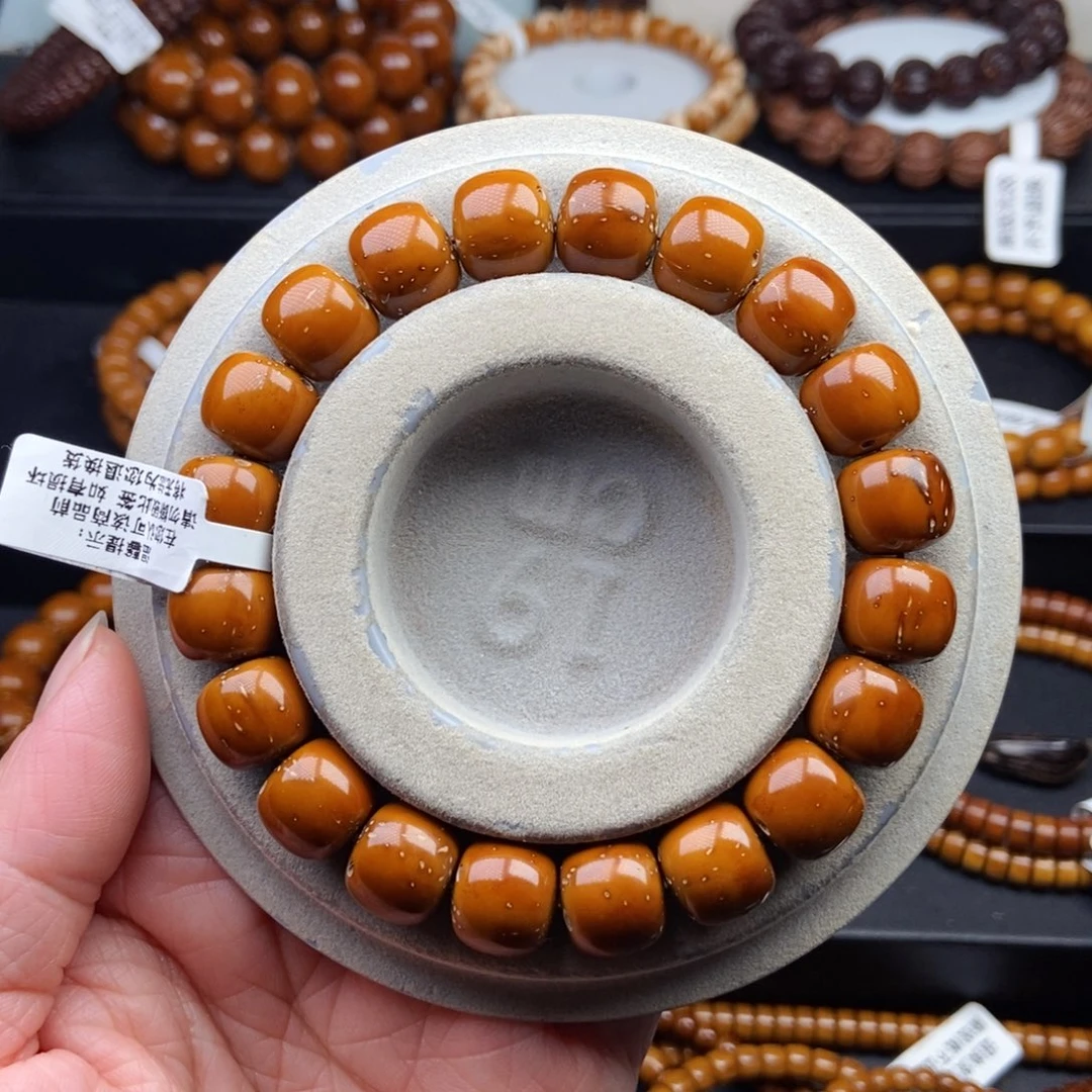 紫金鼠手串12.3mm精工手工短轴黄金甲