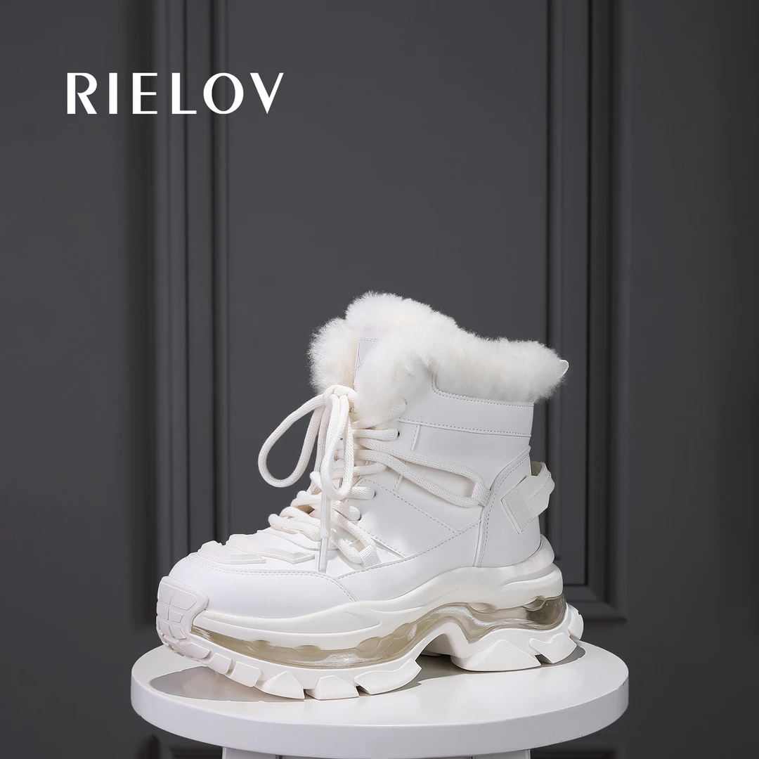 RIELOV【丽】增高8cm时尚潮流百搭女士雪地靴186106