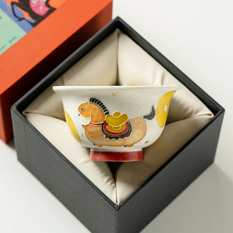 赞朴家用喝茶杯主人杯个人专用马上有钱陶瓷茶杯功夫茶具礼物送礼