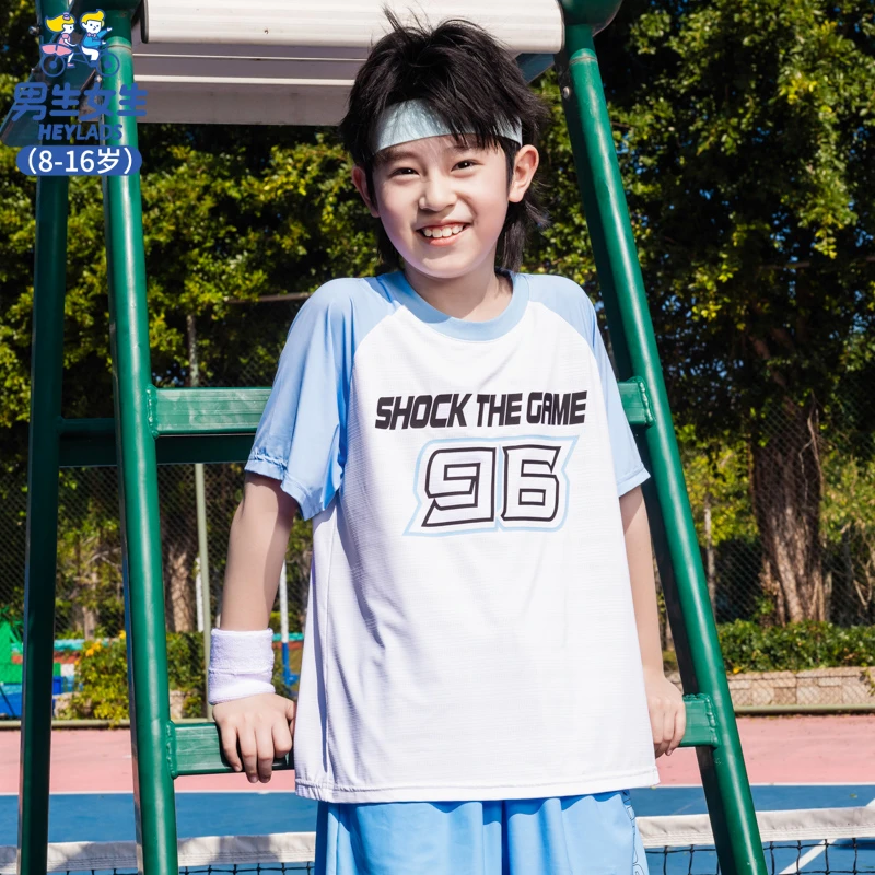 男生女生男大童撞色拼接设计短袖T恤NJTCJ24016B