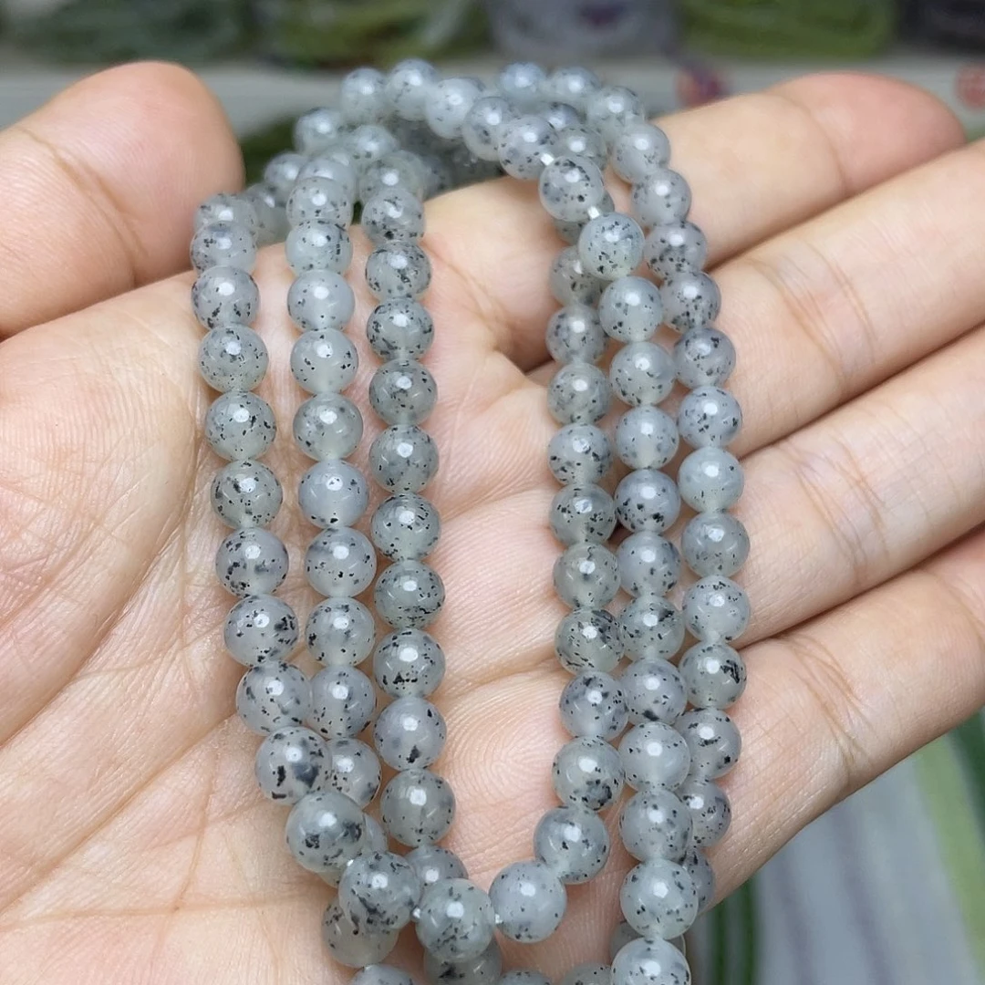 和田玉未镶嵌项链6mm