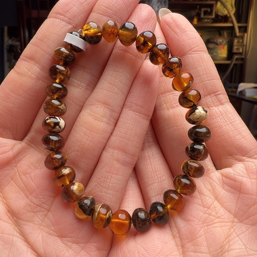 琥珀未镶嵌裸石抚顺琥珀10119七