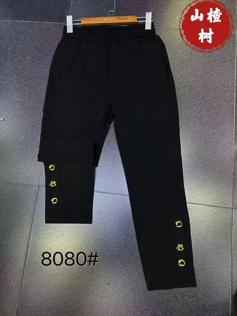 LL琳大码女装2025时尚韩版高腰显瘦百搭休闲裤宽松阔腿裤潮8080