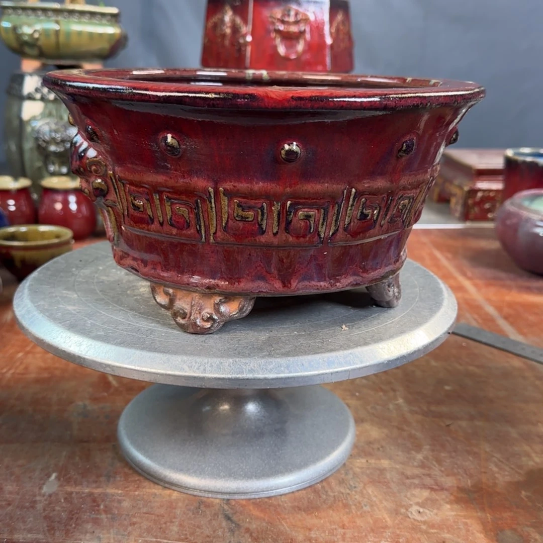 紫砂花盆武****犬