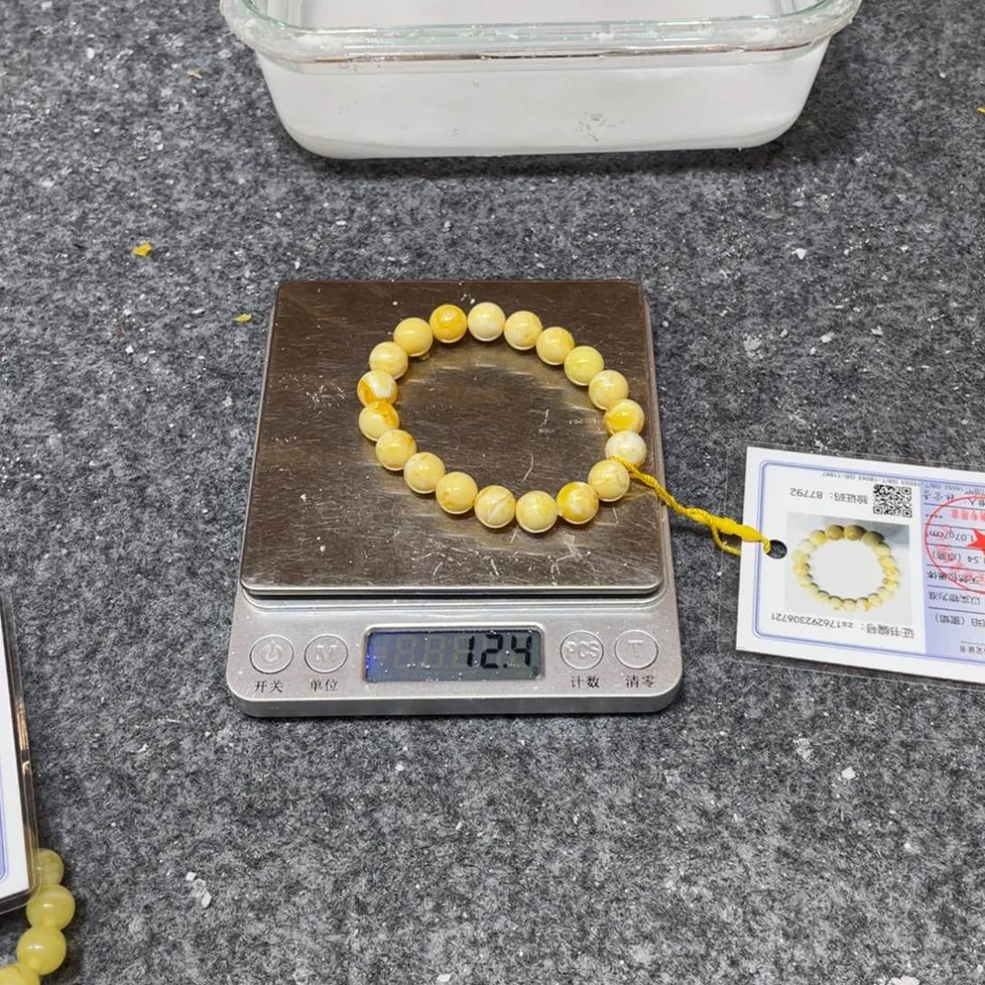 琥珀未镶嵌手串10毫米要花