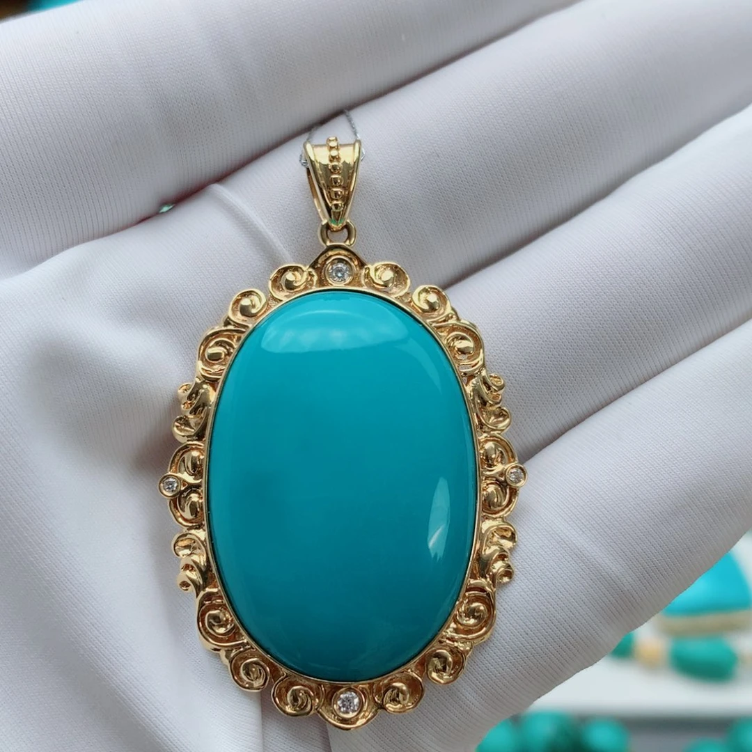 绿松石其他18K金镶嵌