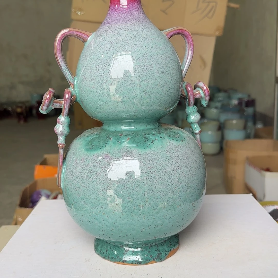 摆件陶郑家钧窑摆件微