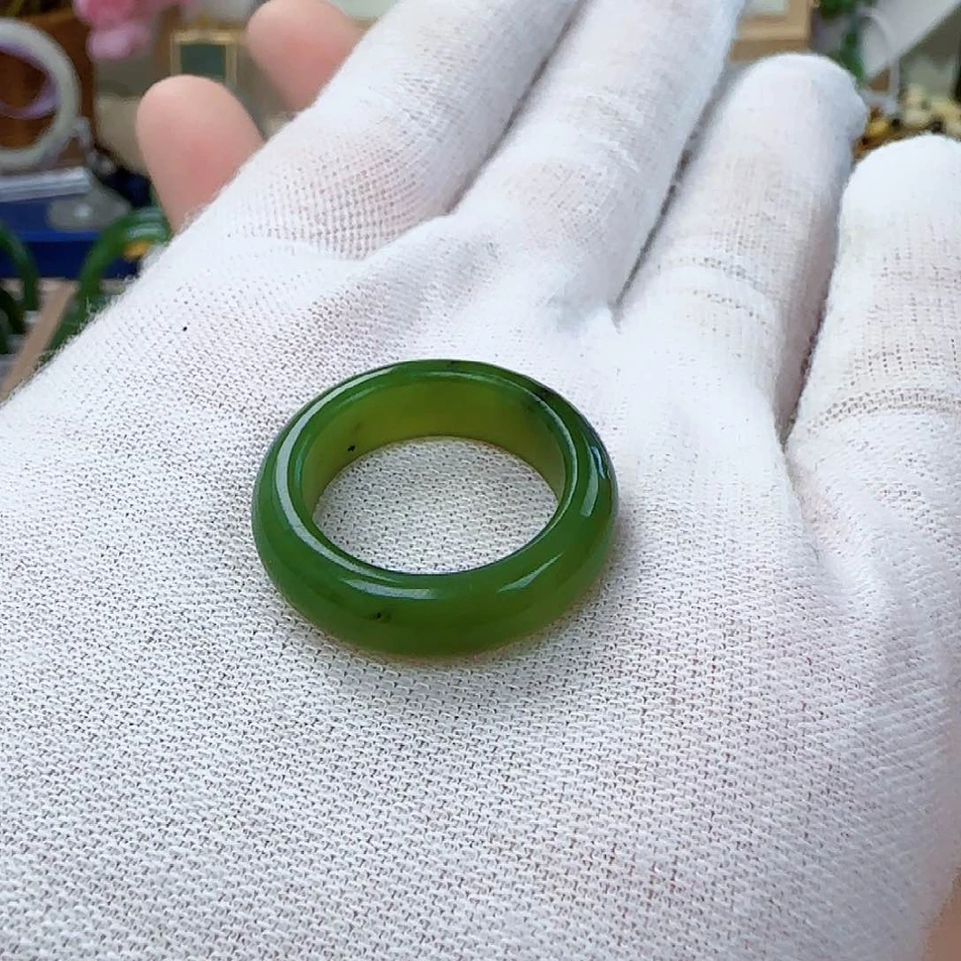 和田玉（碧玉）戒指未镶嵌16