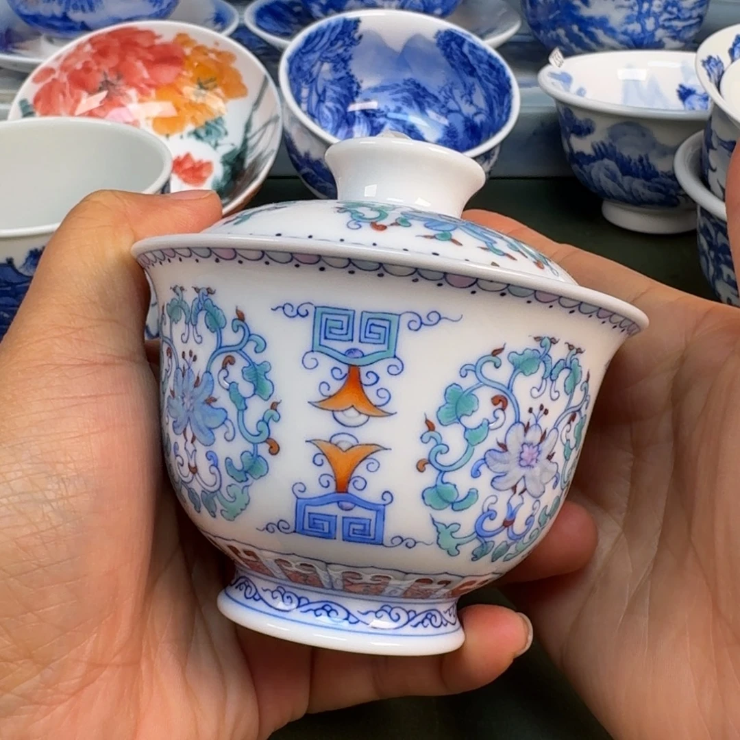 陶景德镇纯手绘茶具圆圆280