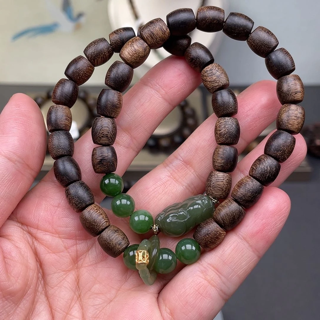 沉香手串越南芽庄白棋瘿子瘤疤