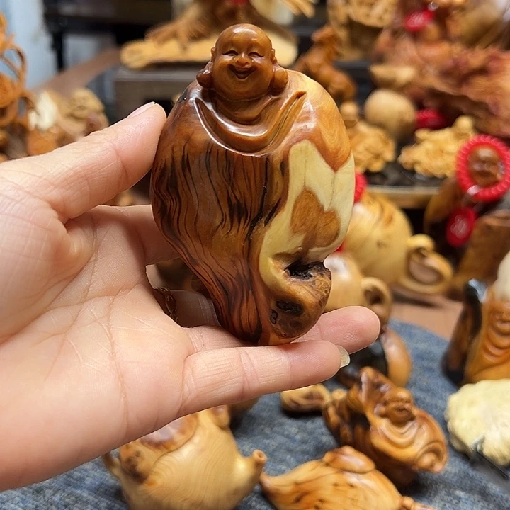 柏木太行崖柏手把摆件