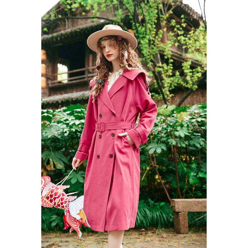 【黄蓉专享】菀壹秋季新款风衣女F18431331