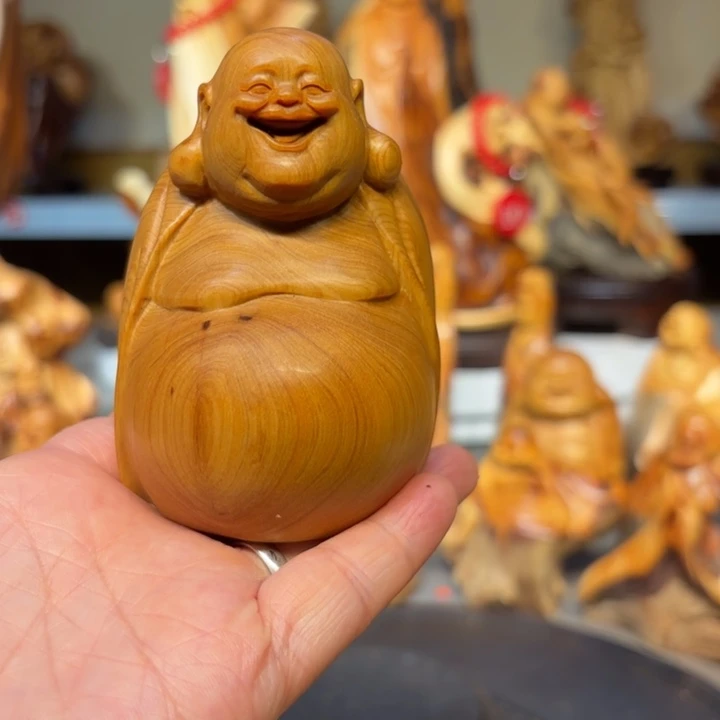 柏木太行崖柏弥勒佛