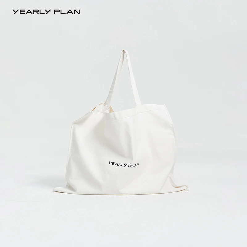 YEARLY PLAN白色户外百搭便携帆布包托特包 2035233  3139