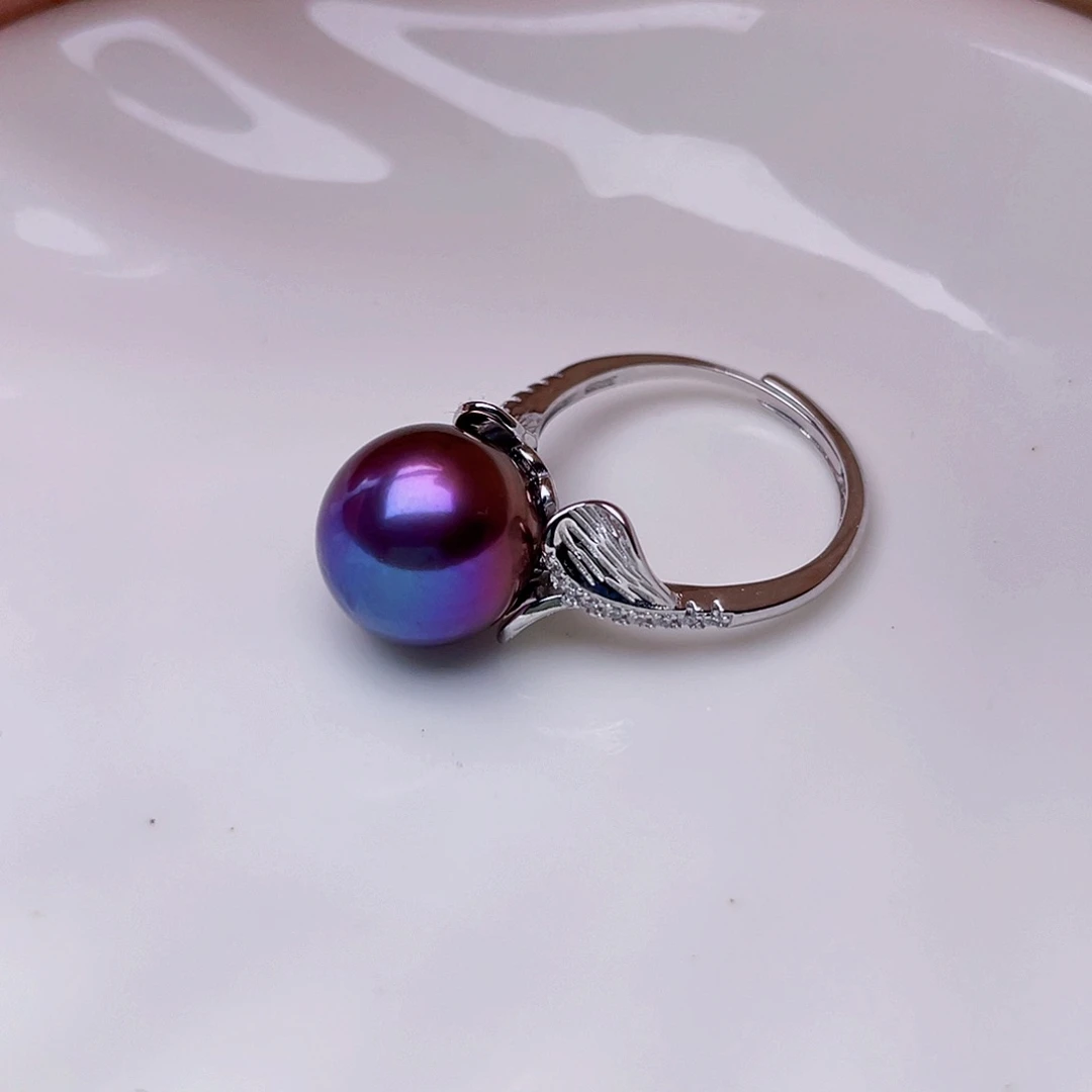 淡水珍珠戒指银S925镶嵌田****