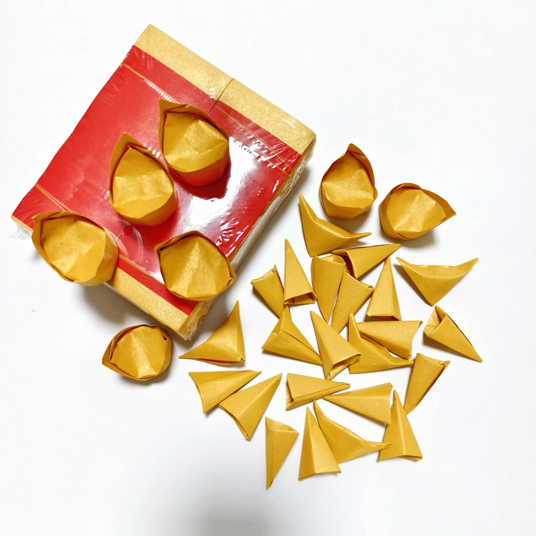 5×12流金纸小条，可折瓜子锭  流金手工折纸 800张左右