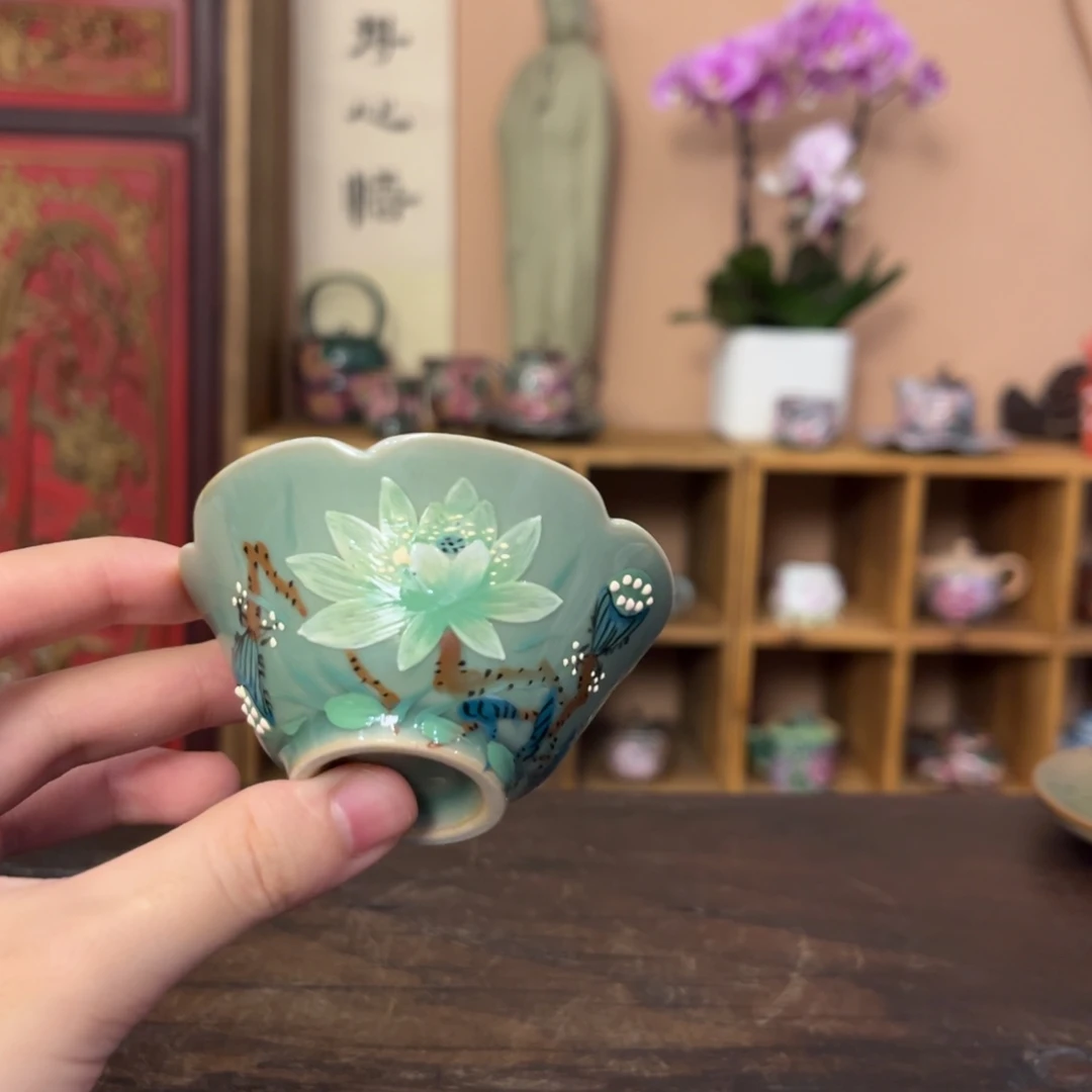 柴烧纯手工手绘陶瓷