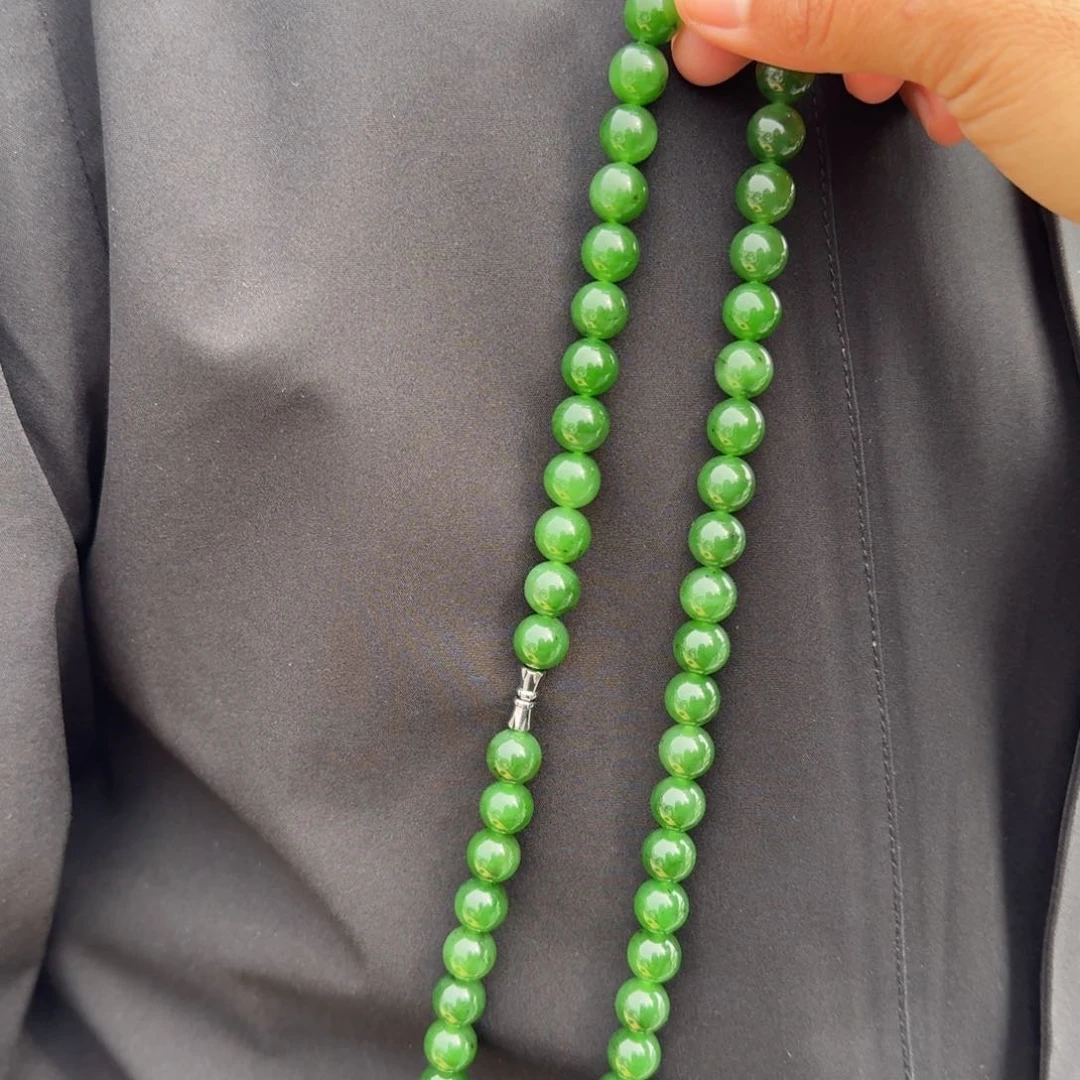 和田玉颈饰未镶嵌碧玉项链微矿点多样性拍一发一