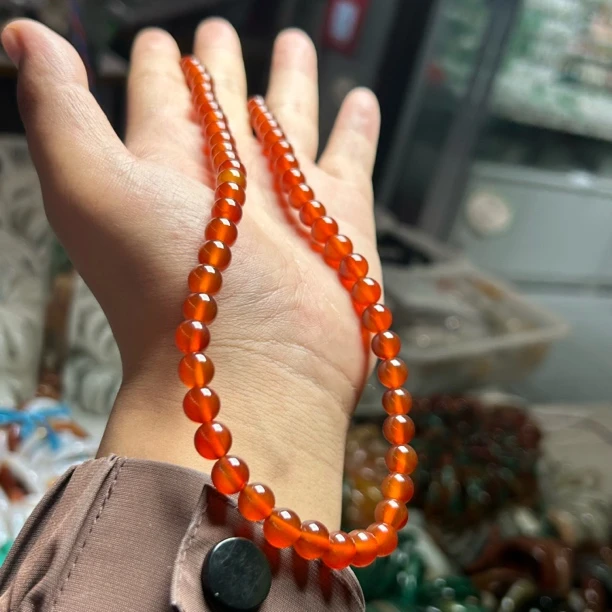 【潜珑珺】L-0999天然红玛瑙红宝光妈妈链多样性拍一发一