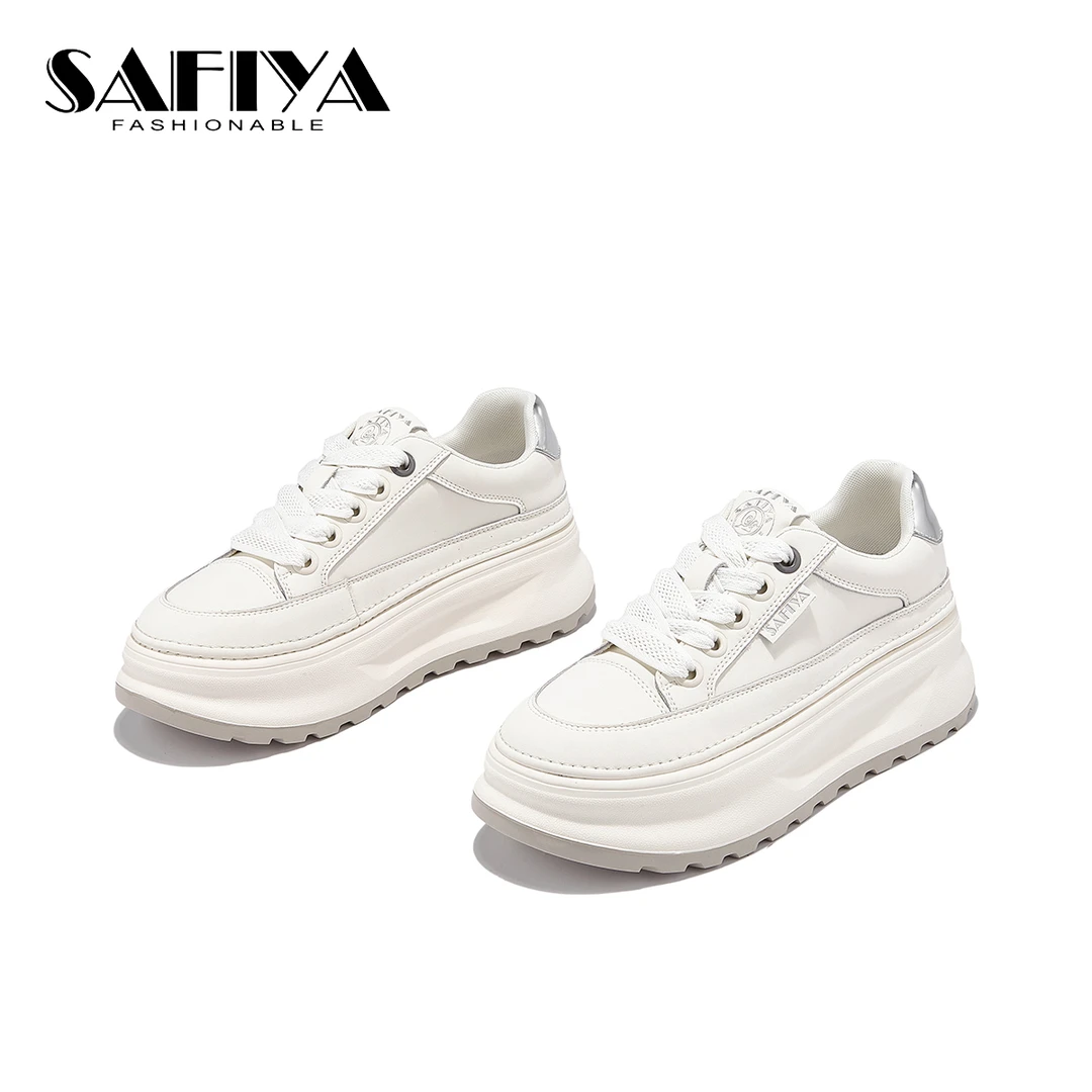 【春意盎然】2024新款圆头百搭厚底时尚休闲鞋小白鞋SF41112A03