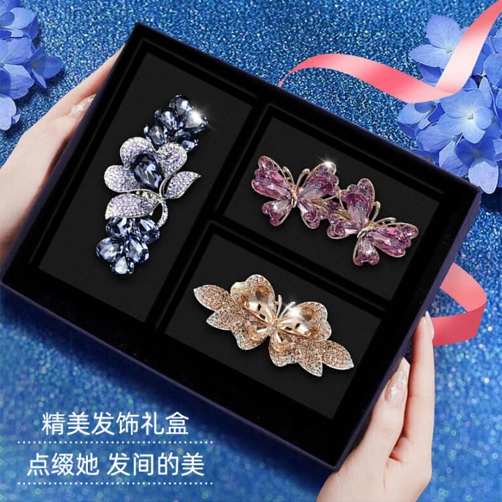 少女风顶夹原创设计欧美风发夹弹簧夹优雅韩版马尾夹发饰头饰