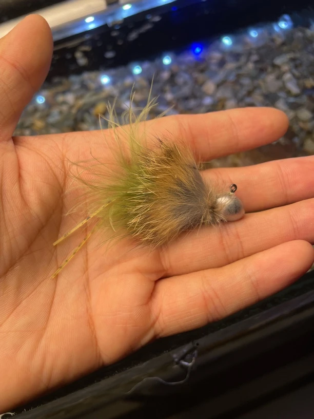 钓某猪同款韭菜铅羽jig刘亦超羽毛铅头钩鳜鱼饵鲈鱼饵