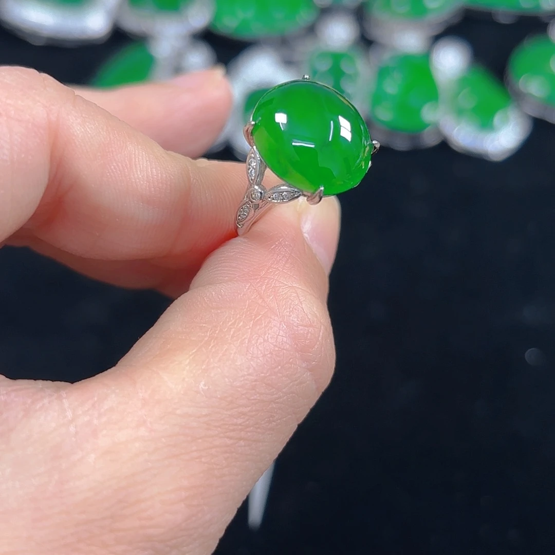 翡翠银S925镶嵌吊坠(不含链)