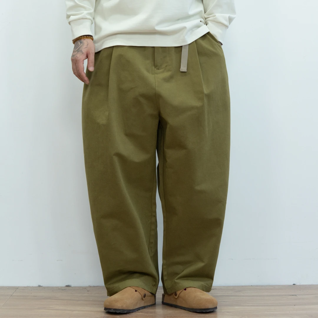 25FW秋季简约复古色系宽松休闲裤oversize百搭阔腿小众老爹裤