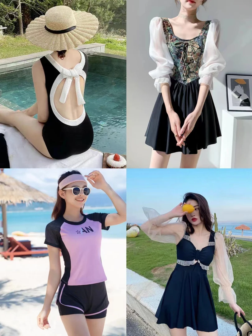 高端孤品泳衣女款休闲百搭连体夏季