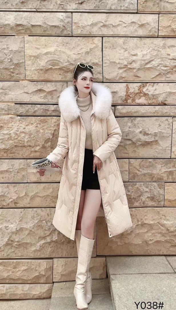 109长袖女宽松长款厚款皮鹅绒冬季上衣帅气潮流鹅绒服